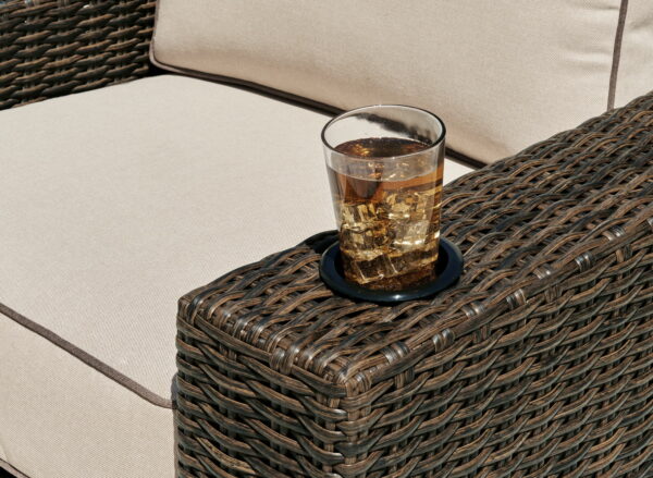 Coastline Bay - Brown - Swivel Lounge W/ Cushion - Image 5
