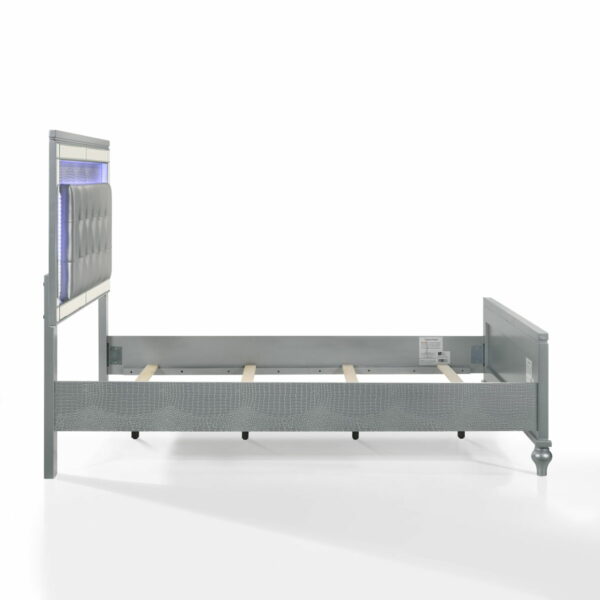 Valentino - 4/6 Full Footboard & Slats - Silver - Image 7
