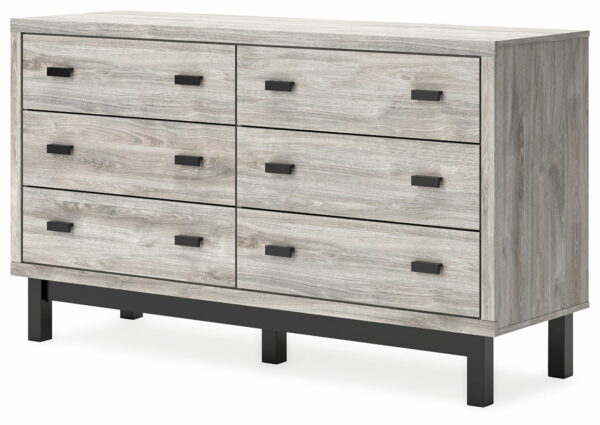 Vessalli - Black / Gray - Six Drawer Dresser - Image 4