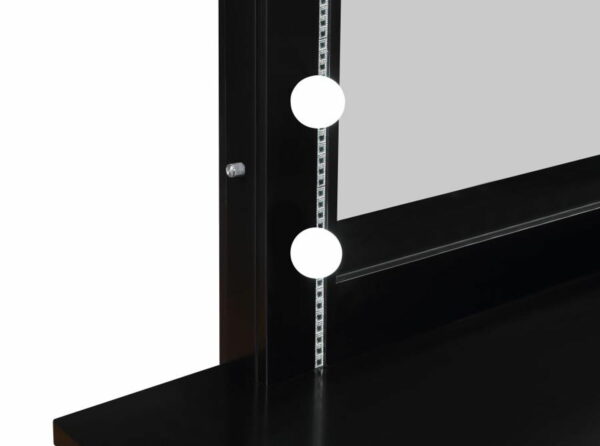 Cappola - Rectangular 6-drawer Dresser With Mirror - Silver And Black - Image 5