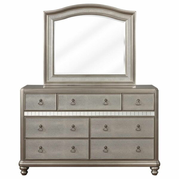 Bling Game - 7-Drawer Dresser With Mirror - Metallic Platinum - Image 9