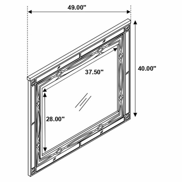 Gunnison - Dresser Mirror With Led Lighting - Silver Metallic - Image 4