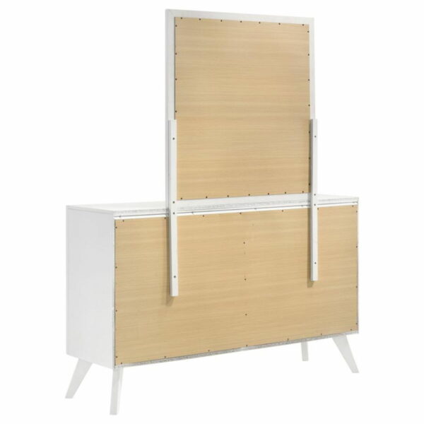 Janelle - 6-drawer Dresser With Mirror - White - Image 13