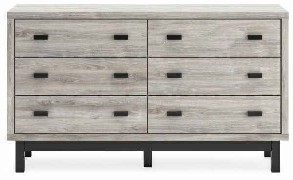 Vessalli - Black / Gray - Six Drawer Dresser - Image 9