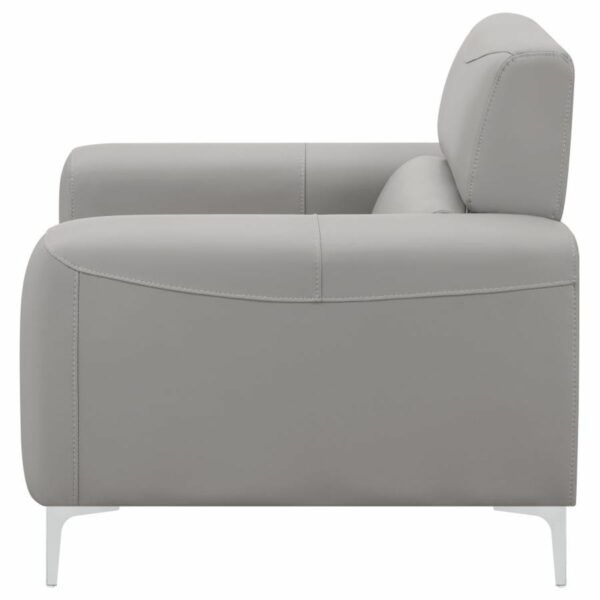 Glenmark - Track Arm Upholstered Chair - Taupe - Image 3