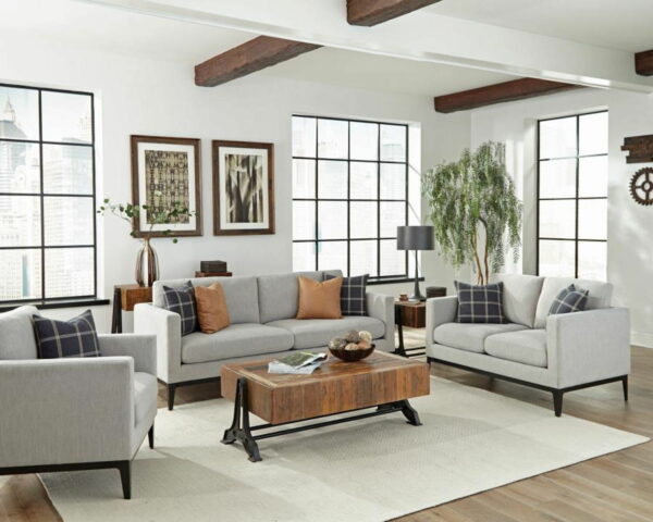 Apperson - Cushioned Back Arm Chair - Light Gray - Image 9
