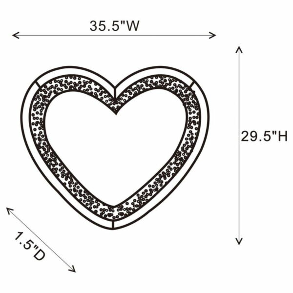 Aiko - Heart Shape Wall Mirror - Silver - Image 5