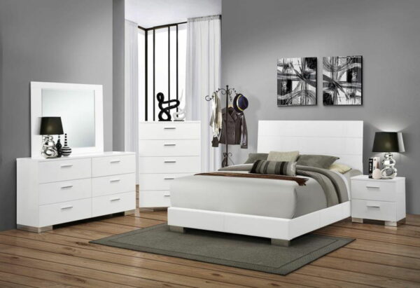 Felicity - 6-drawer Dresser With Mirror - Glossy White - Image 9