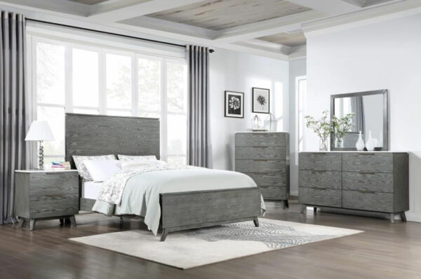 Nathan - 6-drawer Dresser With Mirror - White Marble And Grey - Image 13
