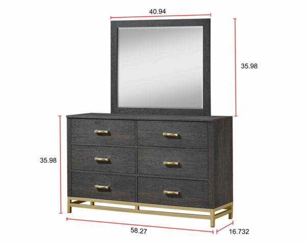 Trevor - Dresser & Mirror - Brown - Image 5