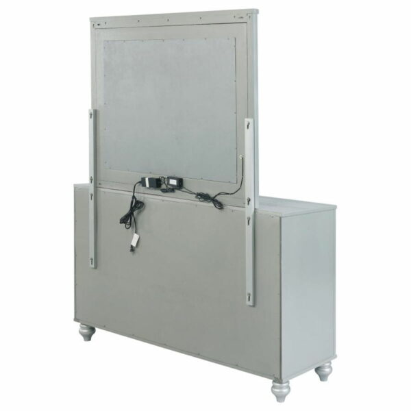 Gunnison - 6-drawer Dresser With Mirror - Silver Metallic - Image 11