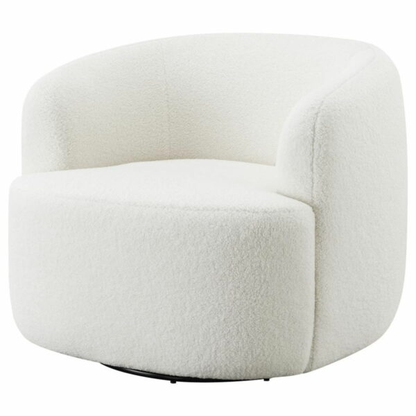 Hudson - Upholstered Swivel Chair - Natural - Image 2