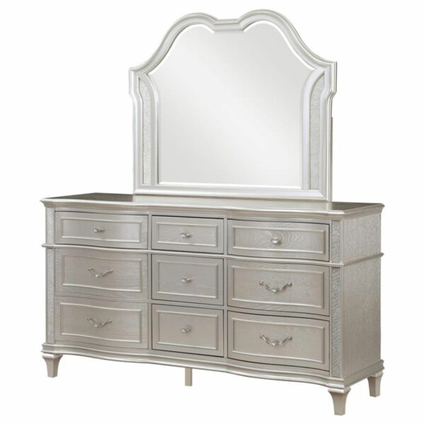 Evangeline - 9-Drawer Dresser With Mirror - Silver Oak - Image 11