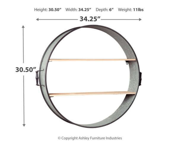 Eirny - Antique Gray / Natural - Wall Shelf - Image 2