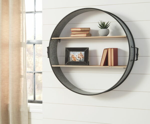 Eirny - Antique Gray / Natural - Wall Shelf - Image 3