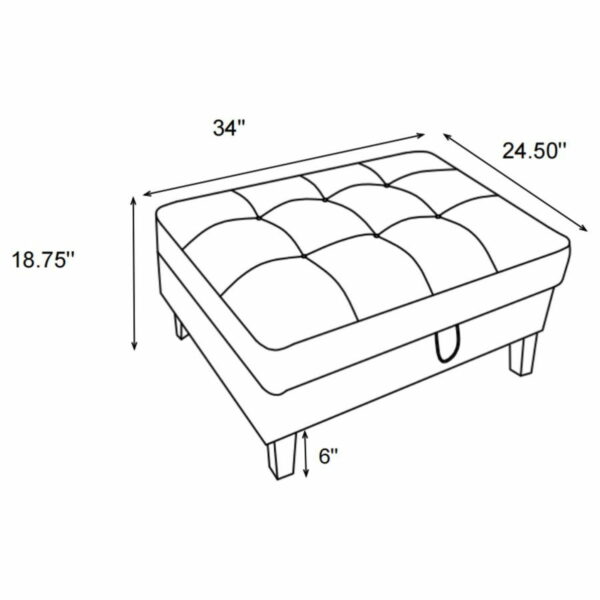Barton - Upholstered Tufted Ottoman - Toast And Brown - Image 6