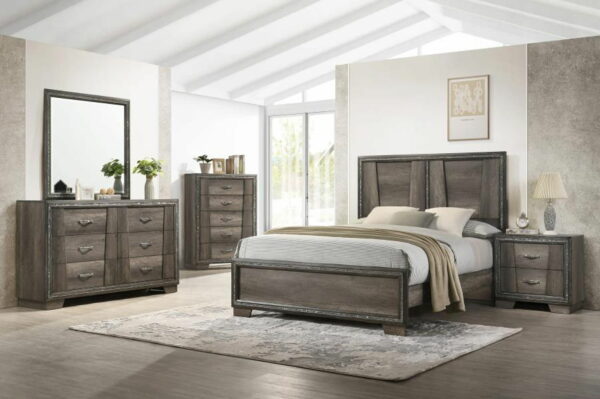 Janine - 6-Drawer Dresser With Mirror - Grey - Image 7