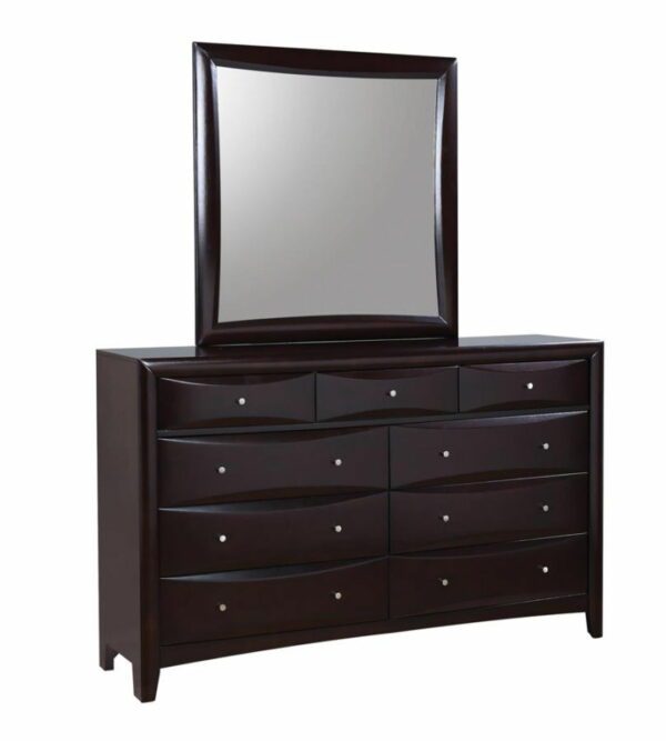 Phoenix - Square Dresser Mirror - Deep Cappuccino - Image 10