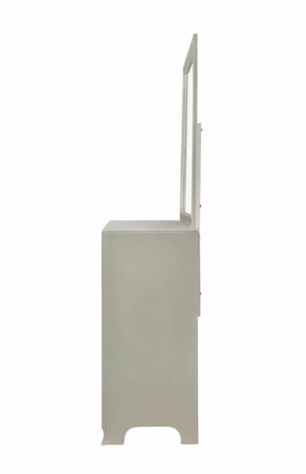 Salford - Rectangular Dresser Mirror - Metallic Sterling - Image 4