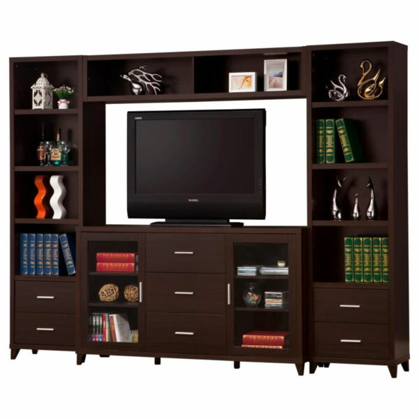 Lewes - 4 Piece Entertainment Center - Cappuccino - Image 5