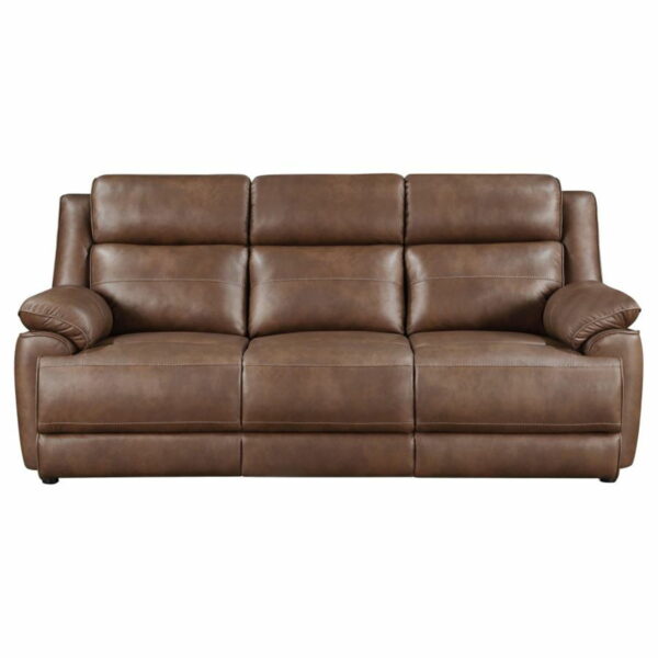 Ellington - Upholstered Padded Arm Sofa - Dark Brown - Image 6