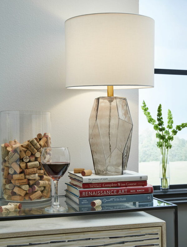 Taylow - Gray - Glass Table Lamp - Image 3