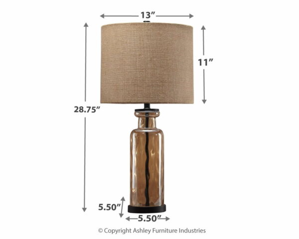 Laurentia - Champagne - Glass Table Lamp - Image 5