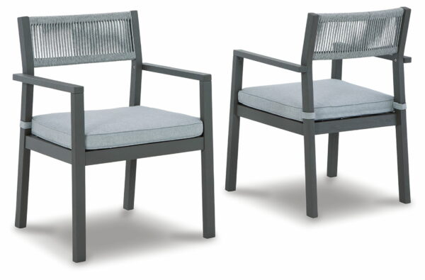 Eden Town - Gray / Light Gray - Arm Chair With Cushion (Set of 2) - Image 5