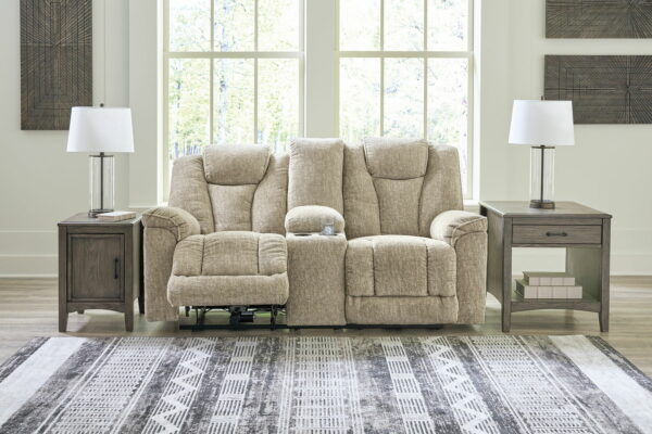 Hindmarsh - Stone - Power Reclining Loveseat With Console/ Adj Hdrst - Image 11