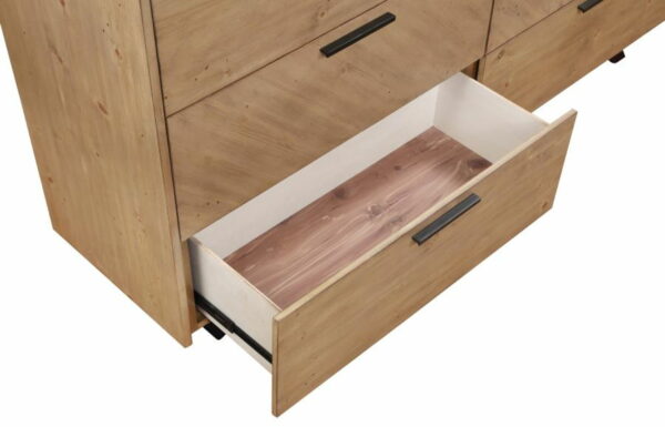 Taylor - 7-Drawer Rectangular Dresser - Light Honey Brown - Image 8