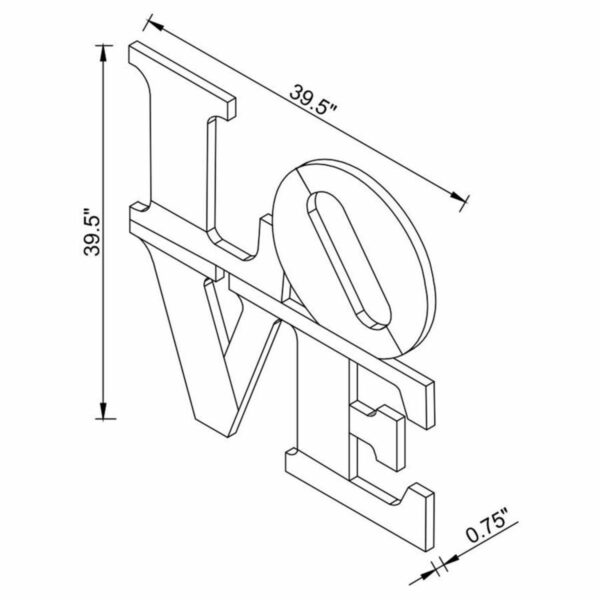 Keiran - Letter Shaped Wall Mirror - Image 6