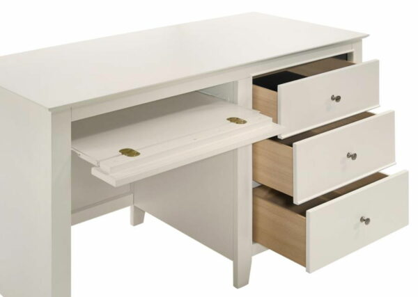 Selena - 3-Drawer Computer Desk Storage - Buttermilk - Image 6