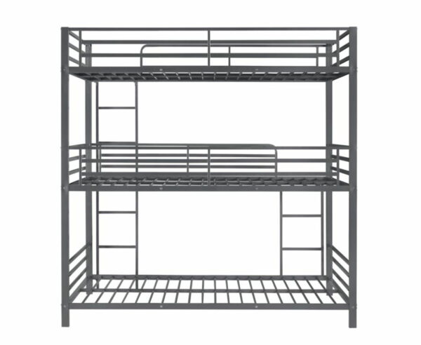 Maynard - Metal Triple Twin Bunk Bed - Gunmetal - Image 3