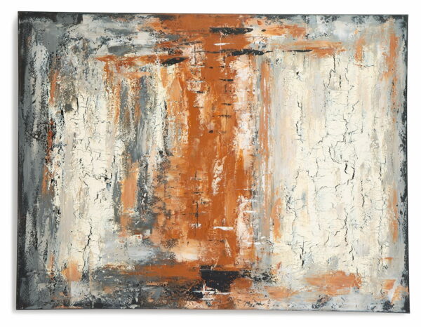 Carmely - Gray / White/orange - Wall Art - Image 2