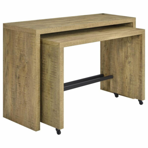 Davista - 4 Piece Multipurpose Counter Height Table Set - Mango Brown - Image 3