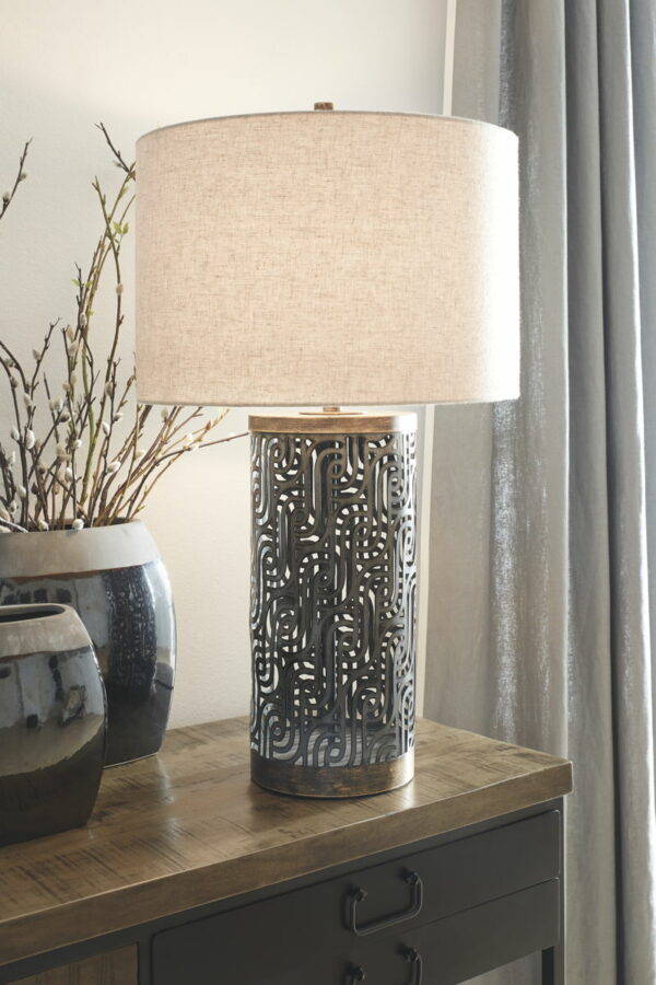 Dayo - Gray / Gold Finish - Metal Table Lamp - Image 2