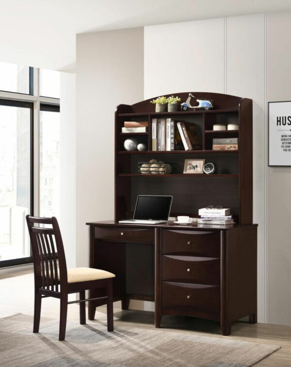 Phoenix - Slat Back Chair - Light Brown And - Cappuccino - Image 3