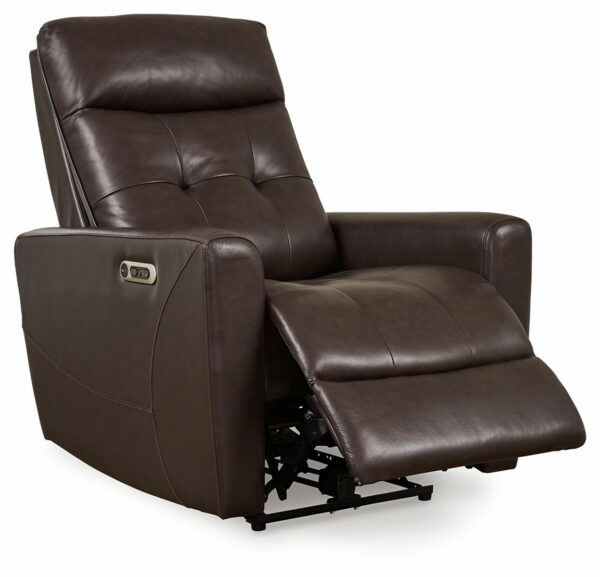 Pisgham - Chocolate - Power Recliner With Adj Headrest - Image 2