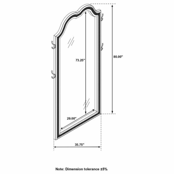 Evangeline - Full Length Led Floor Mirror - Silver Oak - Image 5