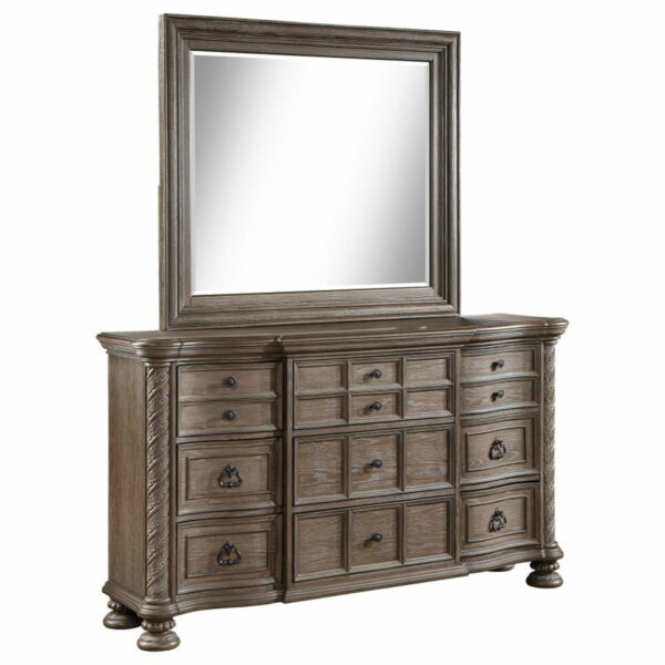 Emmett - 9-Drawer Dresser With Mirror - Walnut - Image 2