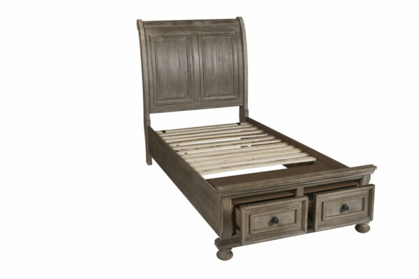Allegra - 3/3 Twin Bed - Pewter - Image 7