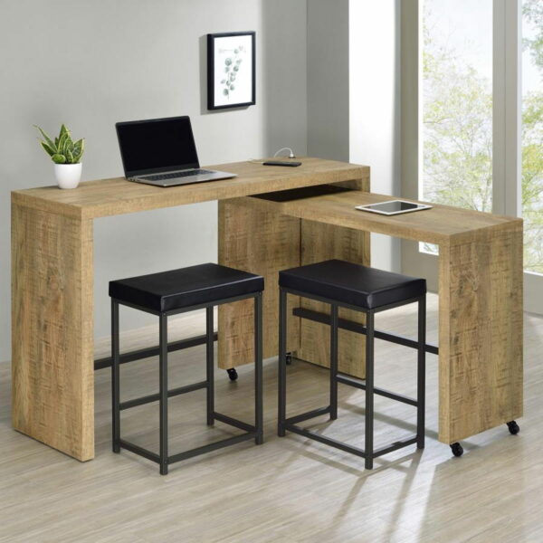 Davista - 4 Piece Multipurpose Counter Height Table Set - Mango Brown - Image 7