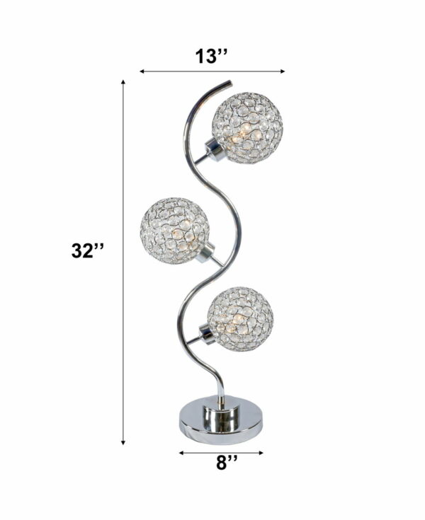 Crystal Globe - Table Lamp - Chrome - Image 2