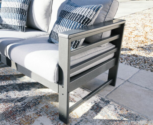 Amora - Charcoal Gray - Loveseat W/Cushion - Image 2