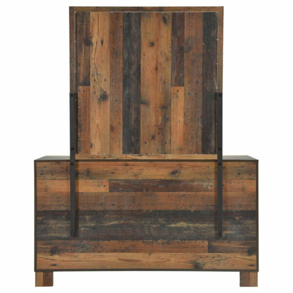 Sidney - 6-drawer Dresser With Mirror - Rustic Pine - Image 6
