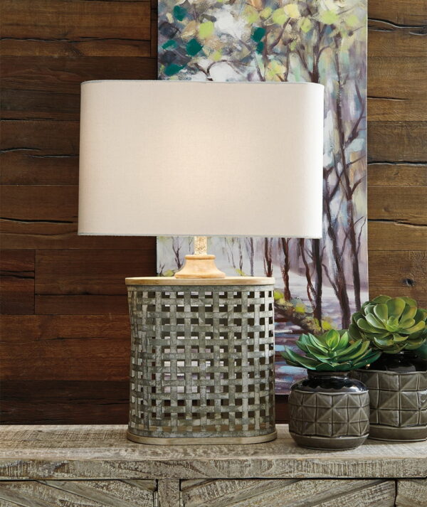 Deondra - Gray - Metal Table Lamp - Image 3