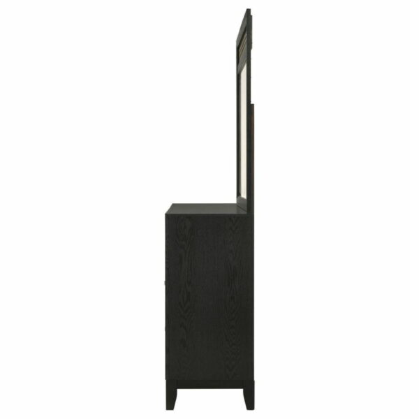 Valencia - 6-drawer Dresser With Mirror - Light Brown And Black - Image 6