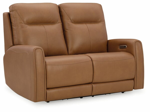 Tryanny - Butterscotch - Power Reclining Loveseat/ Adj Headrest - Image 8