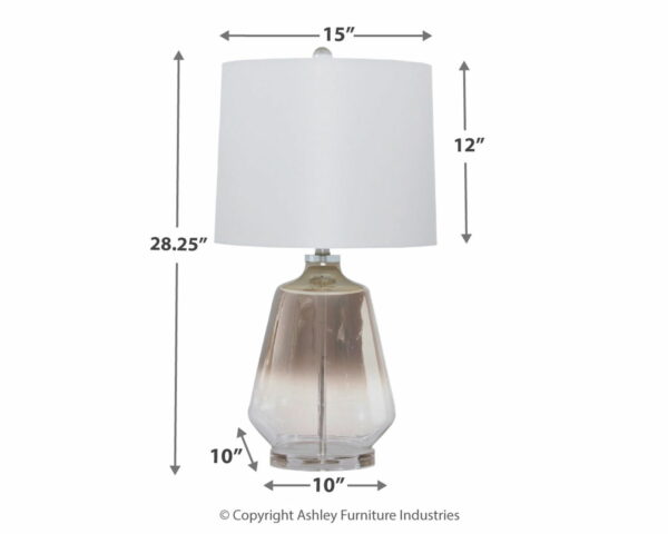 Jaslyn - Pearl Silver Finish - Glass Table Lamp - Image 2