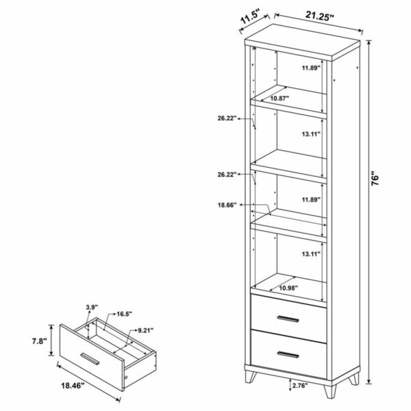 Lewes - 4 Piece Entertainment Center - Cappuccino - Image 13